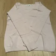 【最終値下げ】MERCURYDUO 薄いピンク Vネック長袖ニット