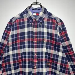 トミーヒルフィガー　チェックシャツ　サイズM　90s　ヴィンテージ　希少　古着