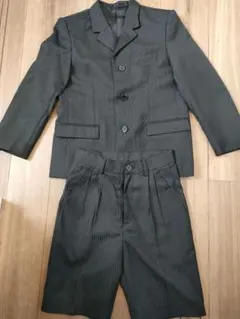 グレー ストライプ ダブルボタン スーツ130