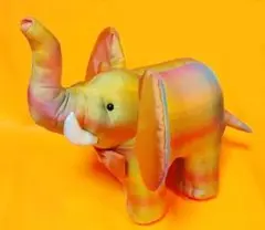 ジムトンプソン象ぬいぐるみ （オレンジチェック） Jim Thompson