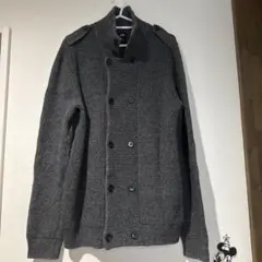 H&M グレー ニットセーター ボタン付き