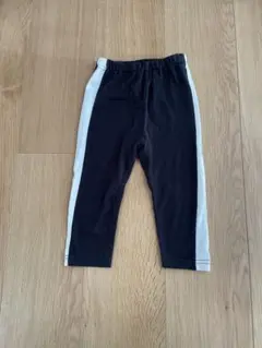 80cm 黒と白のストライプパンツ