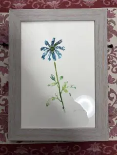 絵画・額縁・モチズキ モッチ モッチ・青い花Ⅱ・オブジェ・美術品