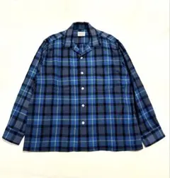 60s BRENT ブレント オープンカラー シャツ ウール ボックス チェック