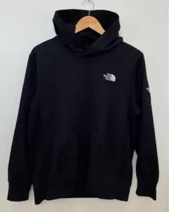 ザノースフェイス　プルオーバーパーカー　刺繍ロゴ　ボックスロゴ　ブラック　M