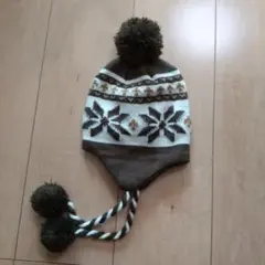 雪の結晶柄ニット帽 46~50cm