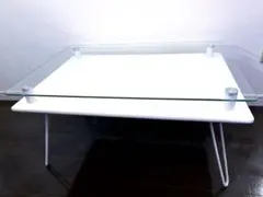 ローテーブル　ガラス　700×480×350