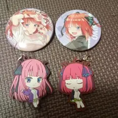 中野二乃 缶バッジ ネグリジェ 五等分の花嫁 ネグリジェ 缶バッジ 二乃 15点 五等分の