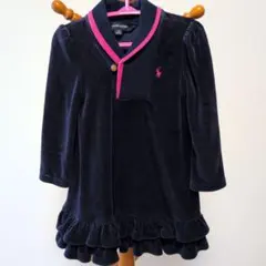Ralph Lauren ネイビー フリルワンピース 90
