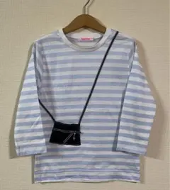 ファミリア　チュニック　ポシェット　ボーダー　140サイズ　長袖