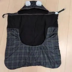ベビーカー用 防寒ケープ フットマフ チェック柄
