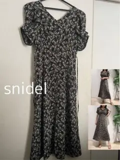 バリエーションプリントパフスリワンピース