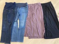 UNIQLOゆったりパンツ2枚＆マタニティデニム2枚