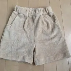 【新品未使用】ベージュ コーデュロイショートパンツ120
