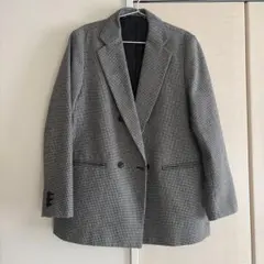 UNIQLO 千鳥柄ジャケット　ウール混