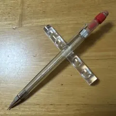 新品 廃盤 プラチナ万年筆 メカニカルペンシル シャーペン 0.5mm 透明 赤