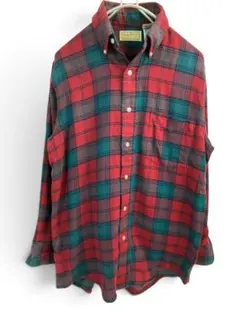 【L.L.Bean】 90s スコッチプラッド フランネルシャツ S USA製のサムネイル