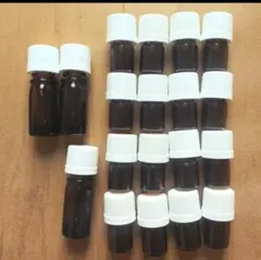未使用【ガラス遮光瓶】19点／3mL、5mL／チャイルドプルーフキャップ／アロマ