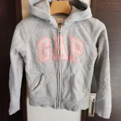 GAP キッズ ジップアップパーカー グレー