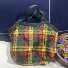 ISETAN チェック柄トートバッグ