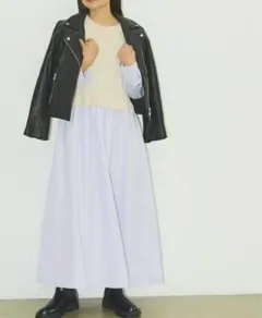 ベストワンピース　ストライプ　ニット