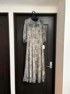 Dorry Doll フラワーエンブロイダリードレス ブルーグレー【新品未使用】