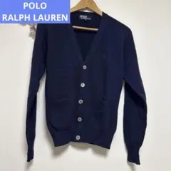 訳あり　【POLO RALPH LAUREN】ウールカーディガン 紺　150