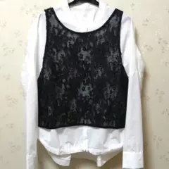 しまむら シャーリングシャツ＆ビスチェセット