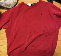 ラルフローレン　赤　スウェット　古着