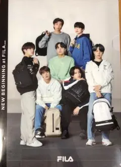 【未使用】FILA BTS コラボ クリアファイル 全員ver バンタン bts