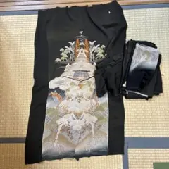 着物ハギレ【正絹 和装小物 着物 振袖 留袖 和装 訪問着 黒留袖】