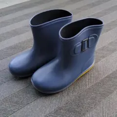 ネイビー レインブーツ 16.0cm バックル付き