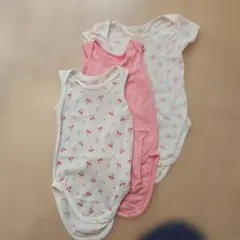 UNIQLO チェリー柄 ボディスーツ 3枚セット