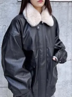 INGNI ファー付きレザージャケット