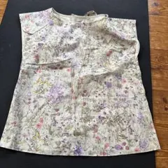 花柄 半袖シャツ クリーム色のサムネイル