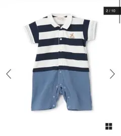 【リンク】半袖ラガーカバーオール　petit main タグ付き