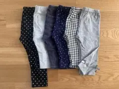 ユニクロ90cmレギンス4点➕西松屋レギンス2点　計6点セット