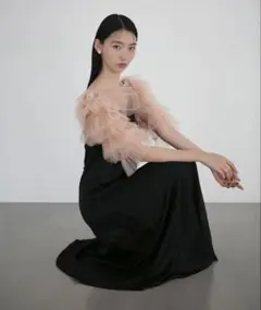 【美品】leja ティアードフリルチュールボレロワンピースドレス