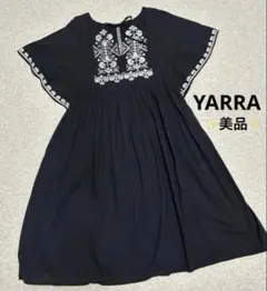美品⭐︎YARRA ヤラ クロスステッチ刺繍2wayワンピース インド製　綿100のサムネイル