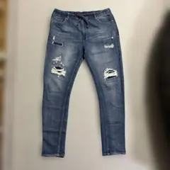 AZUL by moussy メンズ　ダメージデニム　ウエストゴム　XLのサムネイル