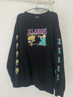 XLARGEロゴ刺繍 トレーナーLサイズ ブラックのサムネイル