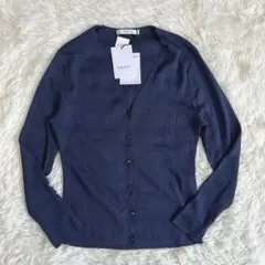 未使用✨アナイ 薄手ニット カーディガン 細リブ 長袖 洗える 近年モデル