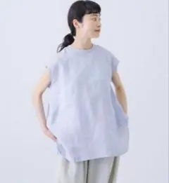 yori フクレサイドギャザーブラウス ライトサックス36 - メルカリ