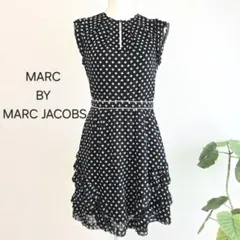 MARC BY MARC JACOBS ワンピース ドレス 黒 フリル シルク