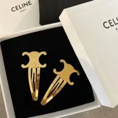 Celine セリーヌ ヘアクリップ ゴールド - メルカリ