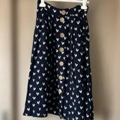 【美品】CHUBBY CURVY ネイビー ハート柄 スカート