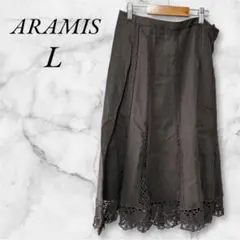 アラミス ロングスカート フレアスカート レース レディース スカート L