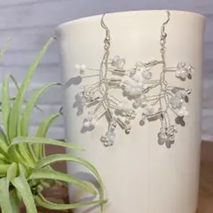 ビーズピアス 大ぶりピアス