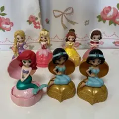 ディズニー　プリンセス　カプキャラヒロインドール　ガチャガチャ　7点セット