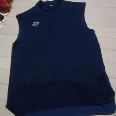 DESCENTE アンダーシャツ ノースリーブ ネイビー Lのサムネイル